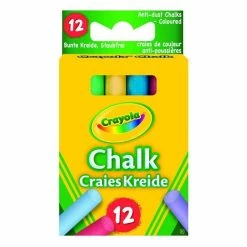 New ⭐ Crayola Anti-Dust Colour Chalk Sticks 12 Pack ????