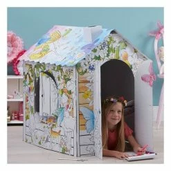 Flash Sale ???? Hobbycraft Colour-In Cardboard Fairy Playhouse 88cm ????