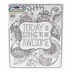 Cheap ???? Hobbycraft Awesome Colour-In Canvas ????
