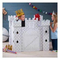 Outlet ???? Hobbycraft Colour-In Cardboard Castle Playhouse 91cm ⭐
