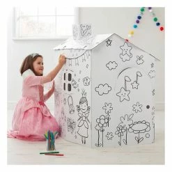Outlet ???? Hobbycraft Colour-In Cardboard Playhouse 92cm ✔️