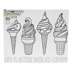 Best Sale ???? Hobbycraft Ice Cream Colour-In Canvas ????