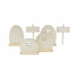 Best Sale ❤️ Hobbycraft Decorate Your Own Wooden Doors With Signposts 6 Pack ????