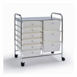 Outlet ???? Hobbycraft Matte White Rolling Organiser 9 Drawers ????