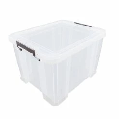 Best deal ???? Whitefurze Allstore Clear Storage Box 54 Litres ????